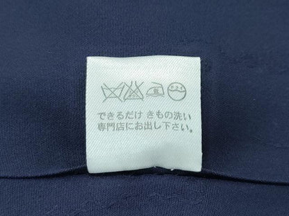 平和屋着物●極上 藍造国選定無形文化財 藍師・佐藤昭人 中西桂秀 藍香房 色無地 変り織 辻が花地紋 黒紅色 証紙付 逸品 未使用 CZAA3091s5