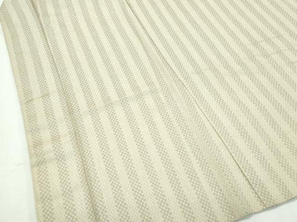 平和屋本店■極上　男性　長羽織　お召地　間道　利休茶色地　逸品　CZAA3093s5