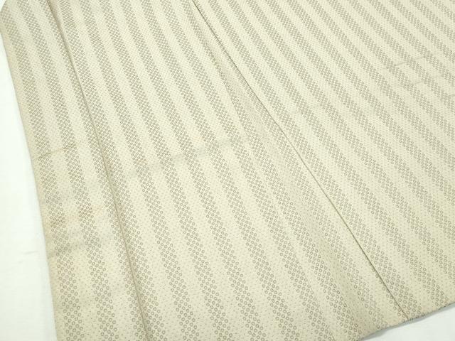 平和屋本店■極上　男性　長羽織　お召地　間道　利休茶色地　逸品　CZAA3093s5