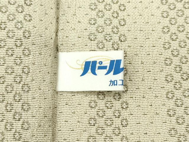 平和屋本店■極上　男性　長羽織　お召地　間道　利休茶色地　逸品　CZAA3093s5