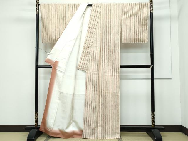 平和屋本店■極上　染司よしおか　五代目　吉岡幸雄　紬　間道　逸品　CZAA3094s5