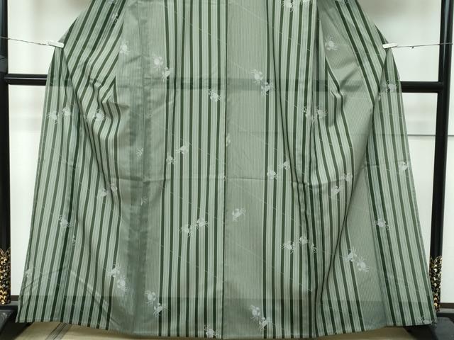 平和屋着物＊極上 夏物 小紋 絽 蟹 かに 間道 逸品 CZAA3103s5