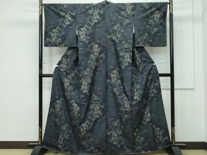 平和屋本店■極上　都喜ヱ門　本場大島紬　9マルキ　葡萄ごよみ　藤絹織物謹製　証紙付き　京都きもの友禅扱い　逸品　未使用　CZAA3108s5