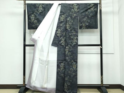 平和屋本店■極上　都喜ヱ門　本場大島紬　9マルキ　葡萄ごよみ　藤絹織物謹製　証紙付き　京都きもの友禅扱い　逸品　未使用　CZAA3108s5