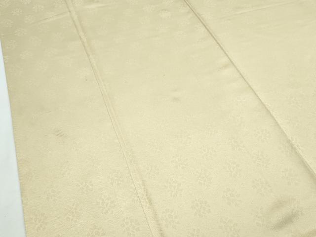 平和屋本店●極上　皇室献上作家　藤井寛監修　色無地　紗綾形花地紋　枯色　逸品　CZAA5786s6