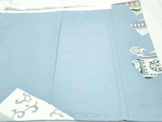 平和屋本店■極上　創業460年・千總　色留袖　刺繍　正倉院花唐草文　金彩　青磁鼠色地　高島屋扱い　逸品　CZAA3126s5