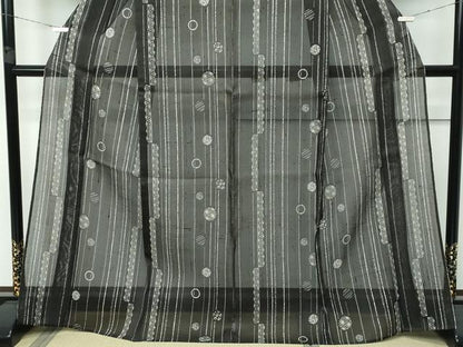 平和屋着物＊極上 夏物 絹芭蕉 吉祥丸文 藍海松茶色地 逸品 未使用 CZAA3133s5
