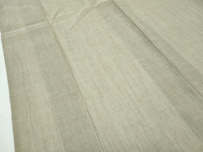平和屋着物＊極上 夏物 本場小千谷ちぢみ 色無地 利休茶色 証紙付き 逸品 CZAA3138s5