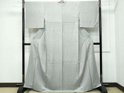 平和屋着物●極上　伝統工芸士　寺山存男　江戸小紋　毛萬筋　藍海松茶×砂色　寿光織　本金　反端付き　逸品　未使用　CZAA3150s5
