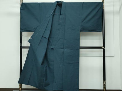 平和屋着物▽極上 男性 紬 アンサンブル 単衣 キングサイズ 色無地 百入茶色 逸品 CZAA3159s5