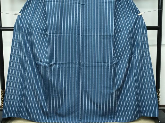 平和屋本店＊希少 沖縄県最高級織物 夏物 首里花倉織 首里織 花織・絽織・紗織 間道 鉄御納戸色地 逸品 未使用 CZAA3164s5