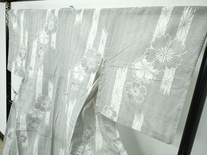 平和屋着物∴極上 夏物 ファッションデザイナー コシノジュンコ 小紋・浴衣兼用 舞花文 綿紅梅 逸品 CZAA3168s5