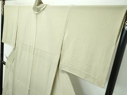 平和屋着物＊極上 夏物 色無地 絽縮緬 枯草色 逸品 CZAA3170s5
