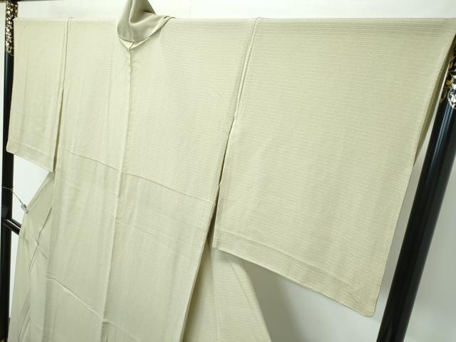 平和屋着物＊極上 夏物 色無地 絽縮緬 枯草色 逸品 CZAA3170s5