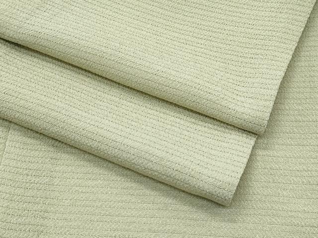 平和屋着物＊極上 夏物 色無地 絽縮緬 枯草色 逸品 CZAA3170s5