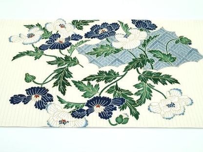 平和屋本店■超希少　夏物　東京友禅　久呂田明功　九寸開き名古屋帯　絽縮緬　牡丹　金彩　逸品　CZAA3174s5