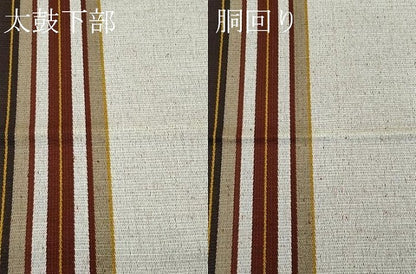 平和屋着物●極上 本場黄八丈 八寸名古屋帯 間道 逸品 CZAA3178s5