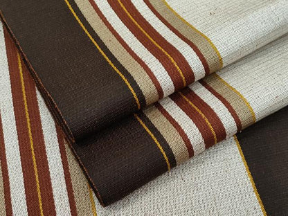 平和屋着物●極上 本場黄八丈 八寸名古屋帯 間道 逸品 CZAA3178s5