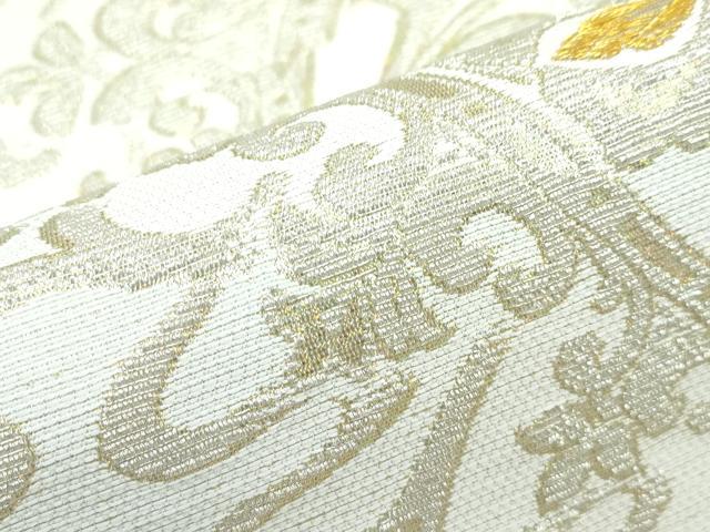 平和屋着物●極上　西陣　華翔苑　藤本仁　六通柄袋帯　正倉院花唐草文　金銀糸　証紙付き　逸品　新品　	 CZAA3188s5