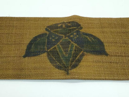 平和屋本店＊極上 夏物 古代原始布 科布 九寸名古屋帯 型染 蝉 逸品 CZAA3194s5