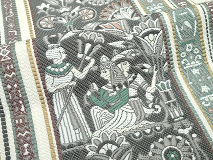 平和屋着物■極上　本場筑前博多織　八寸名古屋帯　壁画文様　逸品　CZAA3195s5