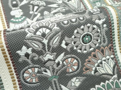 平和屋着物■極上　本場筑前博多織　八寸名古屋帯　壁画文様　逸品　CZAA3195s5