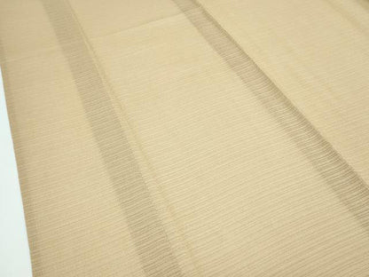 平和屋着物＊極上 夏物 色無地 榛色 絽縮緬 伊と幸 反端付き 逸品 CZAA3201s5