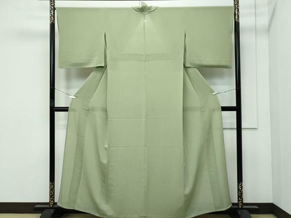 平和屋着物＊極上 夏物 色無地 柳茶色 絽縮緬 逸品 CZAA3202s5