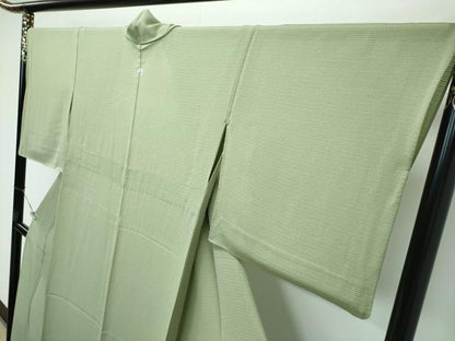 平和屋着物＊極上 夏物 色無地 柳茶色 絽縮緬 逸品 CZAA3202s5