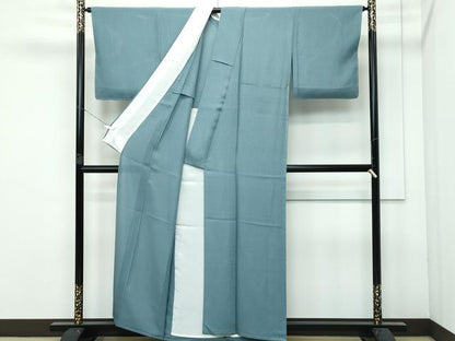 平和屋着物＊極上 夏物 色無地 青鈍色 縦絽 逸品 未使用 CZAA3203s5
