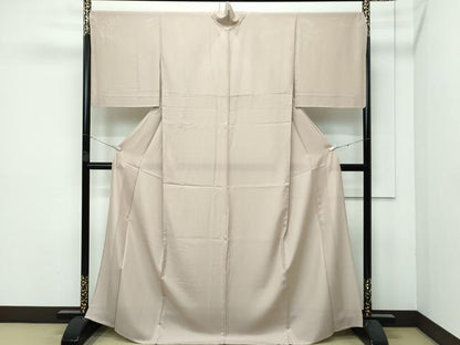 平和屋着物■極上　夏物　色無地　空五倍子色　縦絽　両面染　逸品　CZAA3204s5