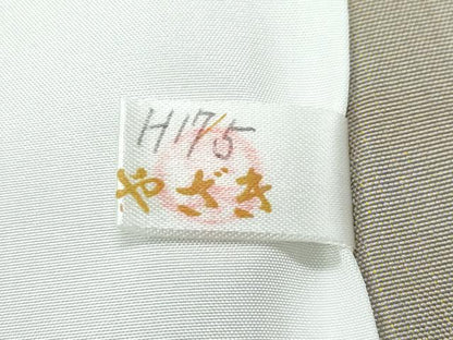平和屋着物▽極上 紬 単衣 色無地 利休茶色 逸品 未使用 CZAA3206s5