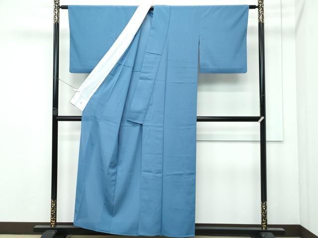 平和屋着物＊極上 夏物 洗える最高級着物 ＜英＞はなぶさ謹製 色無地 絽 錆御納戸色 逸品 CZAA3215s5