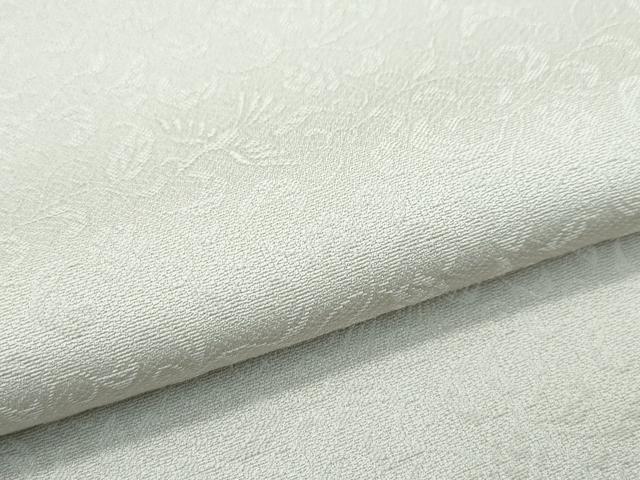 平和屋着物●極上 色無地 砂色 鳳凰花唐草文地紋 逸品 CZAA3221s5