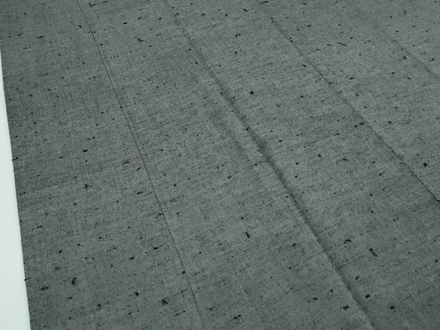 平和屋着物■極上　男性　髭紬　アンサンブル　キングサイズ　色無地　藍媚茶色　逸品　CZAA3238s5