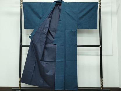 平和屋着物■極上　男性　紬・髭紬羽織セット　色無地　百入茶色　逸品　未使用　CZAA3240s5