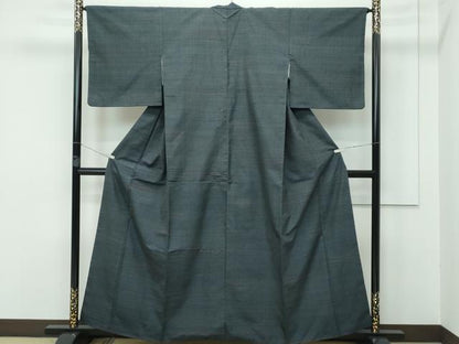 平和屋本店■極上　郡上紬　草木染　霞文　逸品　CZAA3264s5