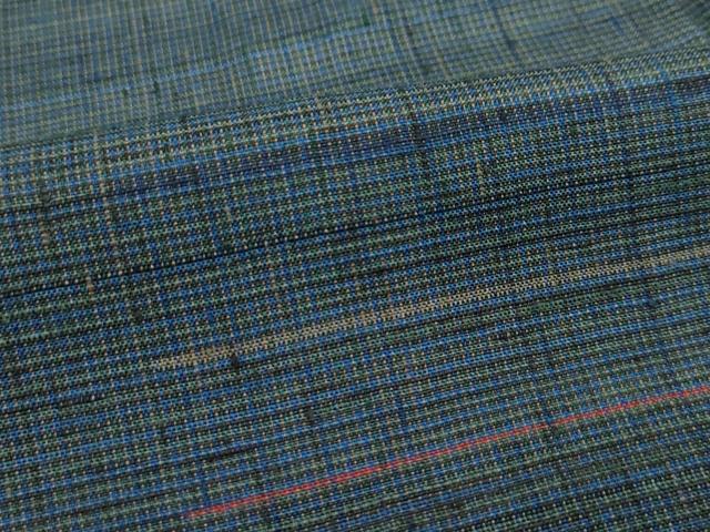 平和屋本店■極上　郡上紬　草木染　霞文　逸品　CZAA3264s5