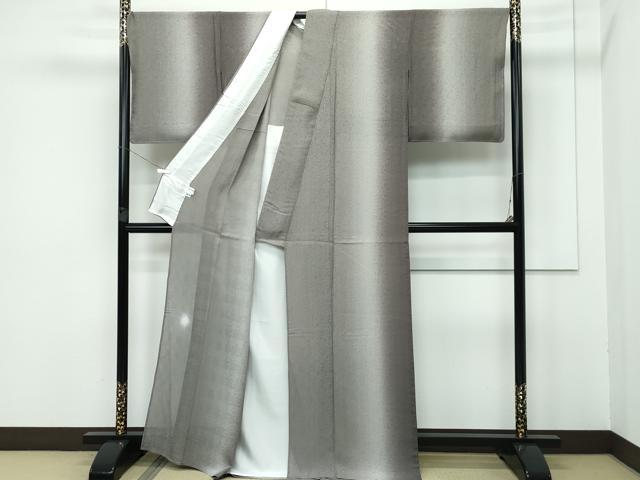 平和屋着物＊極上 夏物 小紋 作家物 市松唐草紋紗 暈し染め 逸品 CZAA3267s5