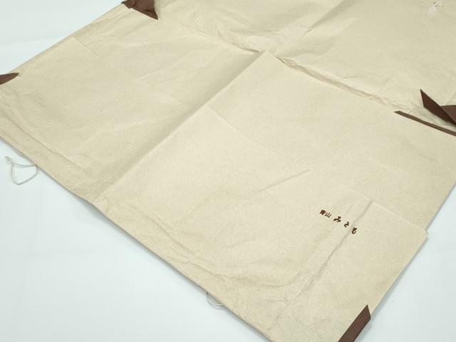 平和屋本店●極上　青山みとも　本場結城紬　重要無形文化財　色無地　葡萄鼠色　たとう紙付き　逸品　未使用　CZAA3274s5