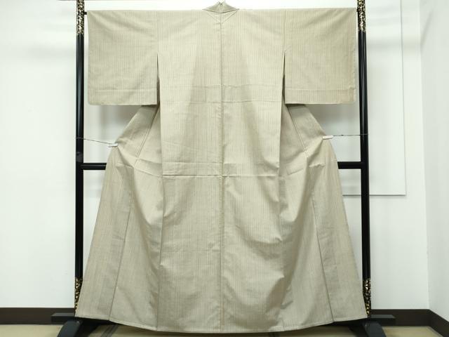 平和屋着物■極上　本場結城玉紬　単衣　結織苑　間道　証紙付き　逸品　未使用　CZAA3276s5