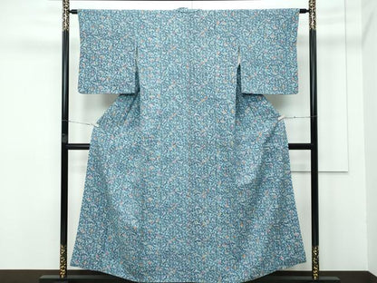 平和屋本店●極上　本場琉球紅型　小紋　草花文　逸品　CZAA3279s5