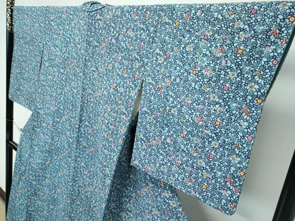 平和屋本店●極上　本場琉球紅型　小紋　草花文　逸品　CZAA3279s5
