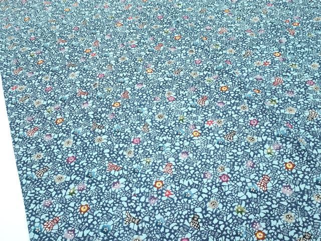 平和屋本店●極上　本場琉球紅型　小紋　草花文　逸品　CZAA3279s5