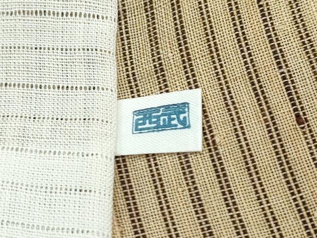 平和屋本店＊極上　夏物　芭蕉布　縞　榛色地　西武百貨店扱い　手積み芭蕉糸100％　逸品　未使用　CZAA3282s5