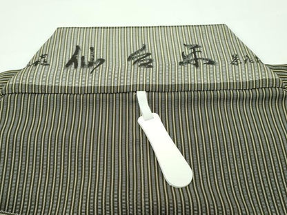 平和屋着物●極上　男性　馬乗り袴　鳥居良　茶喜仙台平　茶喜謹製　縞　逸品　CZAA3286s5