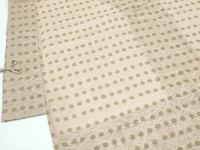 平和屋着物▽極上 スリーシーズン 春夏秋 塵除け 道中着 ロング丈 芝草紋紗 丸文 香色地 逸品 未使用 CZAA3292s5