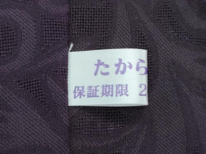 平和屋本店■極上　スリーシーズン　春夏秋　塵除け　長羽織　唐草紋紗　暈し染め　黒紅色地　反端付き　逸品　CZAA3293s5
