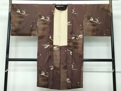平和屋着物＃極上　長羽織　雪輪跳び兎文　憲法色地　逸品　未使用　CZAA3294s5