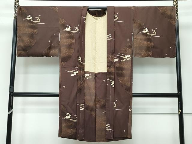 平和屋着物＃極上　長羽織　雪輪跳び兎文　憲法色地　逸品　未使用　CZAA3294s5